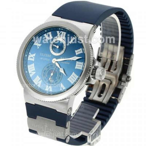 Ulysse Nardin Maxi Marine Automatic Roman Markers with Blue Dial-Rubber Strap