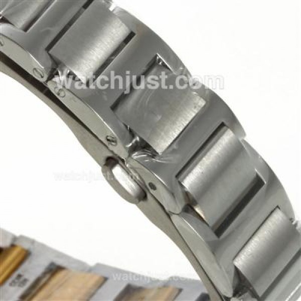 Cartier Ballon bleu de Cartier Two Tone Diamond Bezel Diamond Markers with White Dial-Lady Size