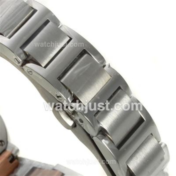 Cartier Ballon bleu de Cartier Two Tone Diamond Bezel Diamond Markers with White Dial-Lady Size