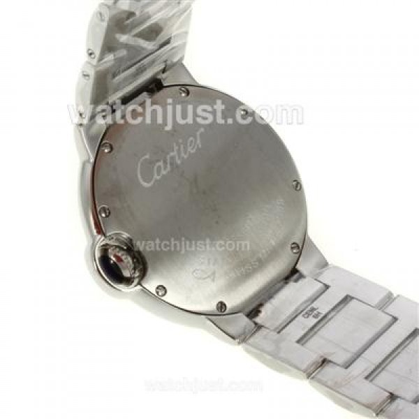 Cartier Ballon bleu de Cartier Diamond Bezel Diamond Markers with White Dial S/S-Medium Size