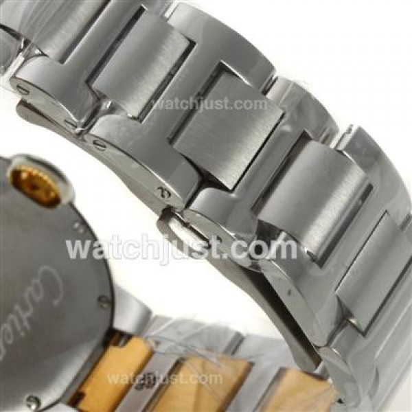 Cartier Ballon bleu de Cartier Two Tone Diamond Bezel Diamond Markers with White Dial-Medium Size