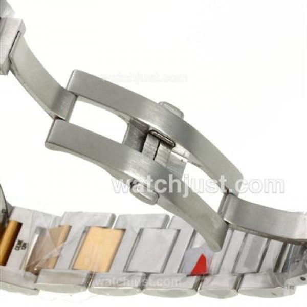 Cartier Ballon bleu de Cartier Two Tone Diamond Bezel Diamond Markers with White Dial-Medium Size