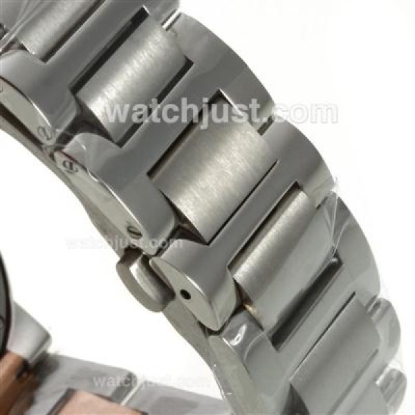 Cartier Ballon bleu de Cartier Two Tone Diamond Bezel Diamond Markers with White Dial-Medium Size