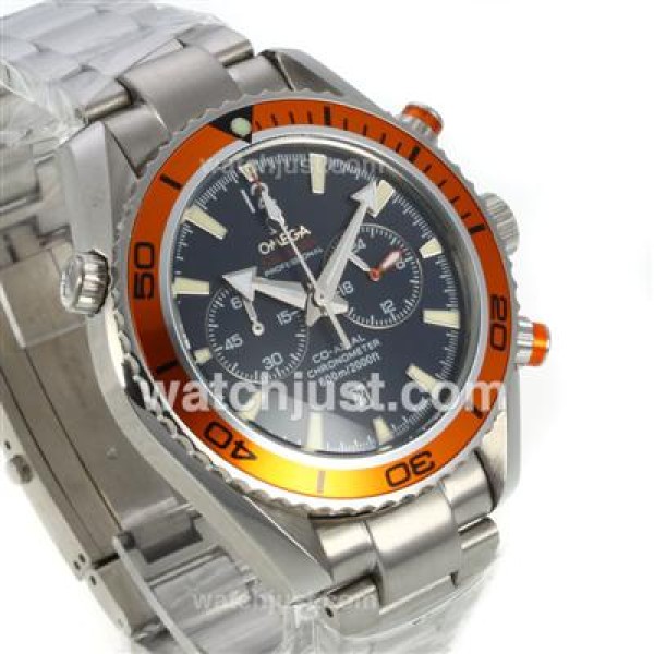 Omega Seamaster Planet Ocean Working Chronograph Orange Bezel with Black Dial S/S
