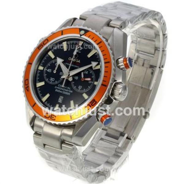 Omega Seamaster Planet Ocean Working Chronograph Orange Bezel with Black Dial S/S