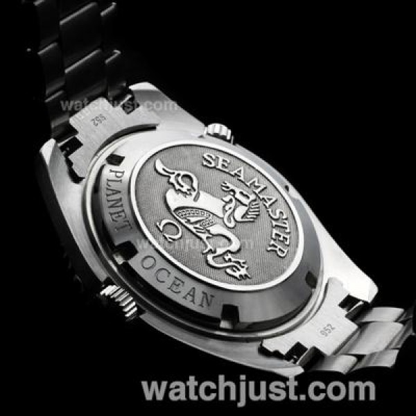 Omega Seamaster Planet Ocean Automatic Orange Bezel with Black Dial S/S(Gift Box and Leather Strap Included)