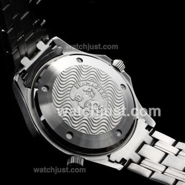 Omega Seamaster Automatic with Black Dial S/S(Gift Box & Extra Leather Strap Included)