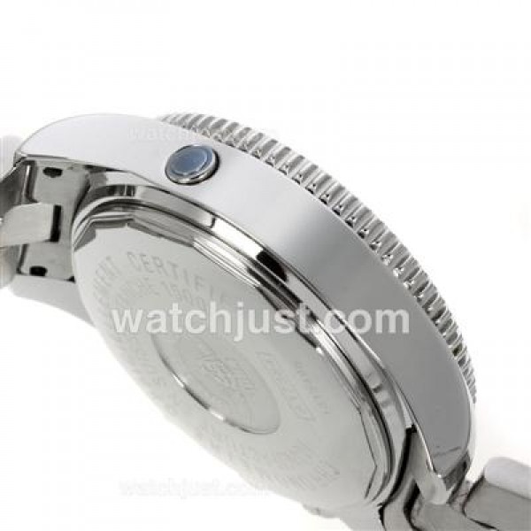 Breitling Super Ocean Working Chronograph Black Bezel with Black Dial S/S-Blue Needles