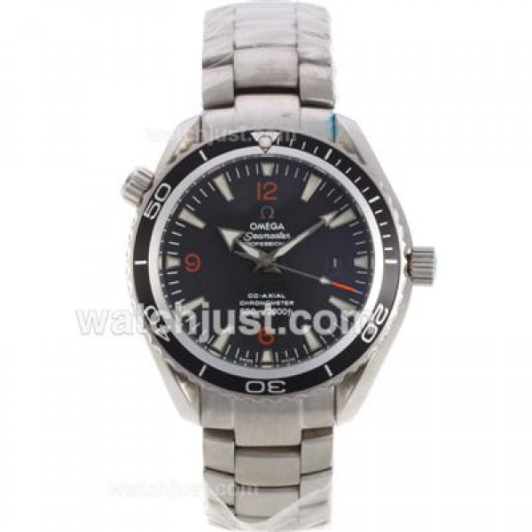 Omega Seamaster Automatic with Black Bezel and Dial S/S-Medium Size