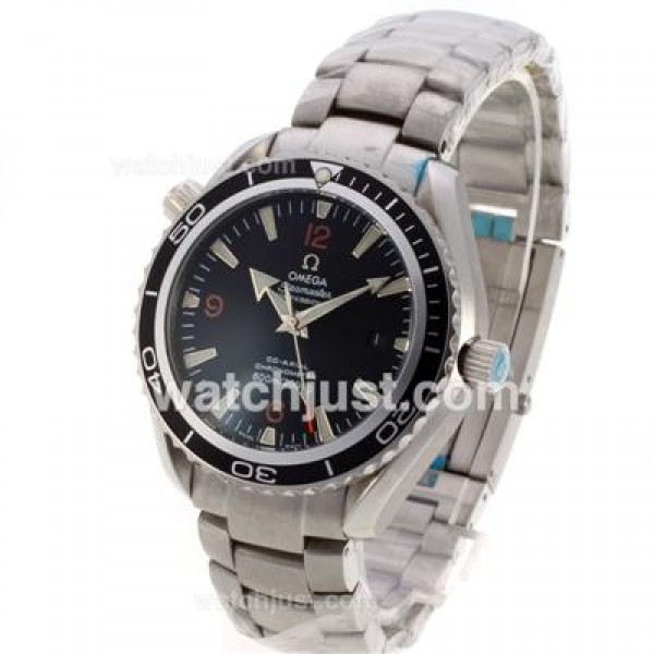 Omega Seamaster Automatic with Black Bezel and Dial S/S-Medium Size