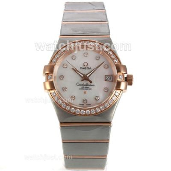 Best 1:1 Omega Constellation Replica Watches With White Dials For Women