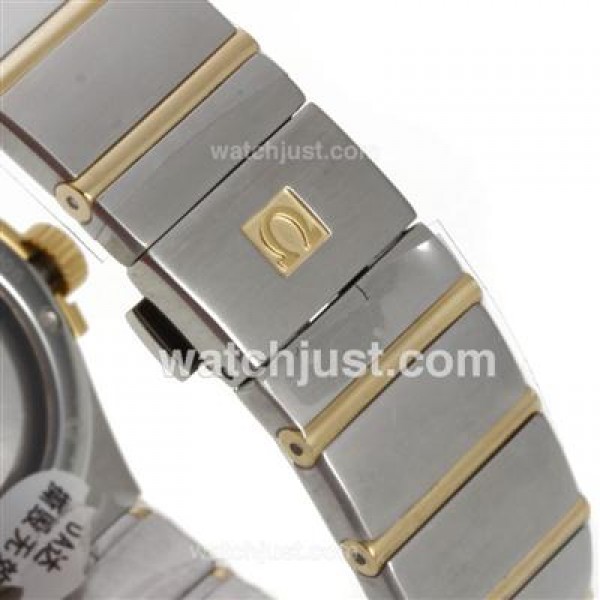Swiss Made Omega Constellation Replica Watches With Golden Dials For Women
