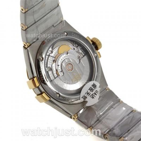 Swiss Made Omega Constellation Replica Watches With Golden Dials For Women