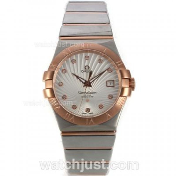 UK High End Omega Constellation Replica Watches With White Dials For Men