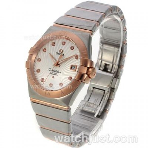 UK High End Omega Constellation Replica Watches With White Dials For Men