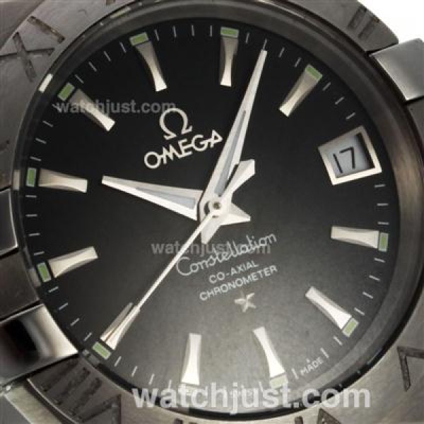 UK Best Quality Omega Constellation Fake Watches with Black Dials For Sale