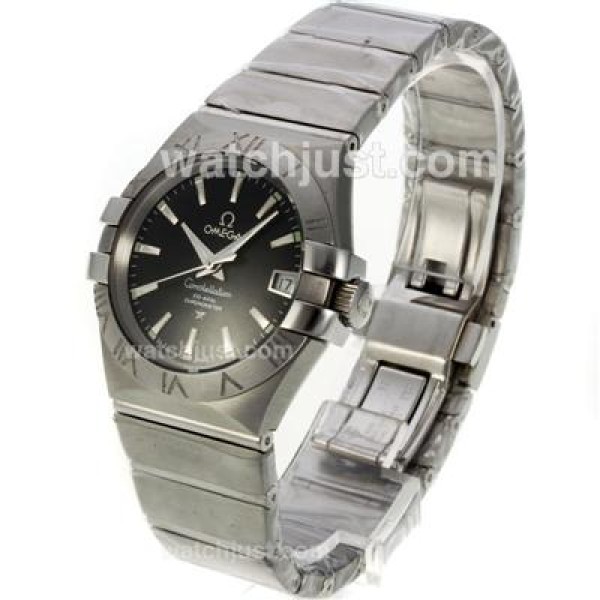 UK Best Quality Omega Constellation Fake Watches with Black Dials For Sale