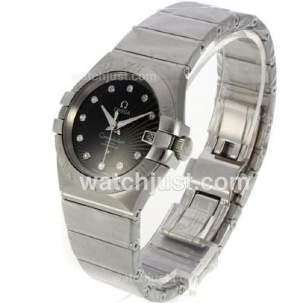 UK Best Quality Omega Constellation Replica Watches With Black Dials For Men