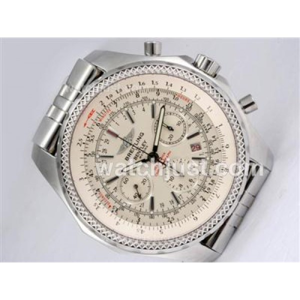 Breitling for Bentley Motors Chronograph Swiss Valjoux 7750 Movement with White Dial