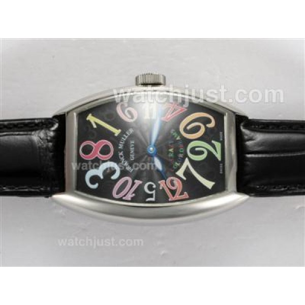 Franck Muller Crazy Hours Automatic with Black Dial and Strap