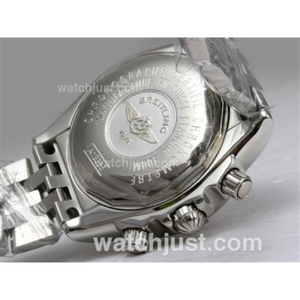 Breitling Chronomat Evolution Chronograph Swiss Valjoux 7750 Movement with White Dial