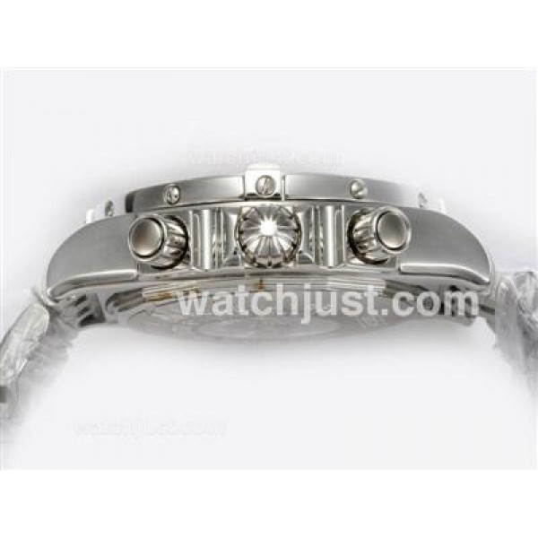 Breitling Chronomat Evolution Chronograph Swiss Valjoux 7750 Movement with White Dial