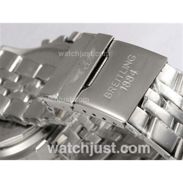 Breitling Chronomat Evolution Chronograph Swiss Valjoux 7750 Movement with White Dial