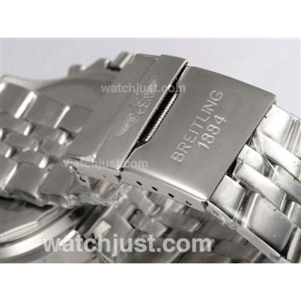 Breitling Chronomat Evolution Chronograph Swiss Valjoux 7750 Movement with Blue Dial