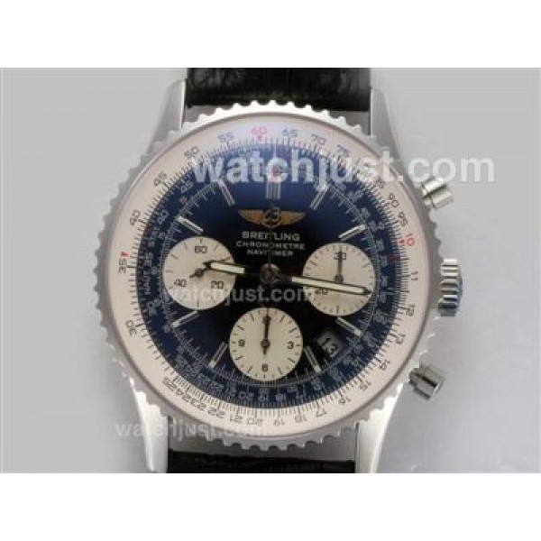 Breitling Navitimer Chronograph Swiss Valjoux 7750 Movement AR Coating with Black Dial