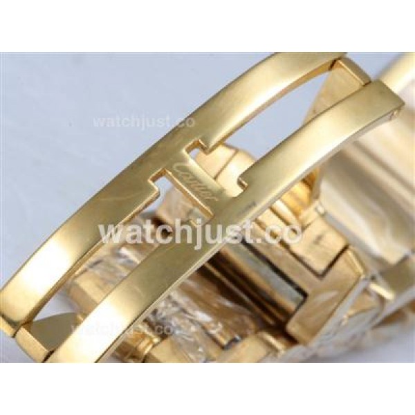 Cartier Tank Full Gold with White Dial