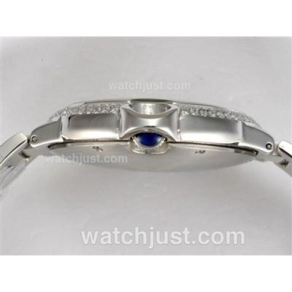 Cartier Ballon Bleu de Cartier Diamond Bezel with White Dial