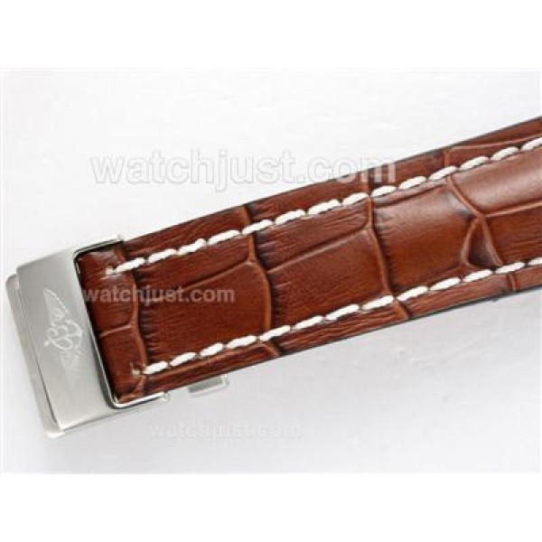 Breitling Navitimer World Chronograph Swiss Valjoux 7750 Movement with Black Dial-Deployment Buckle