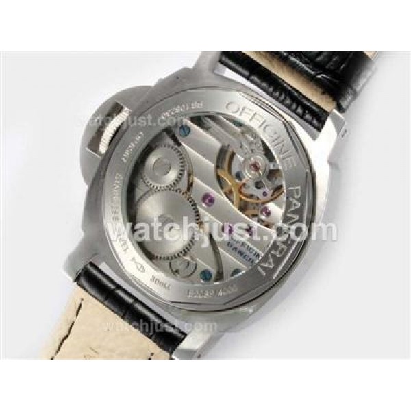 Panerai Luminor Marina Swan Neck Unitas 6497 Movement with Black Dial