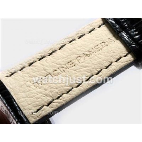 Panerai Luminor Marina Swan Neck Unitas 6497 Movement with Black Dial