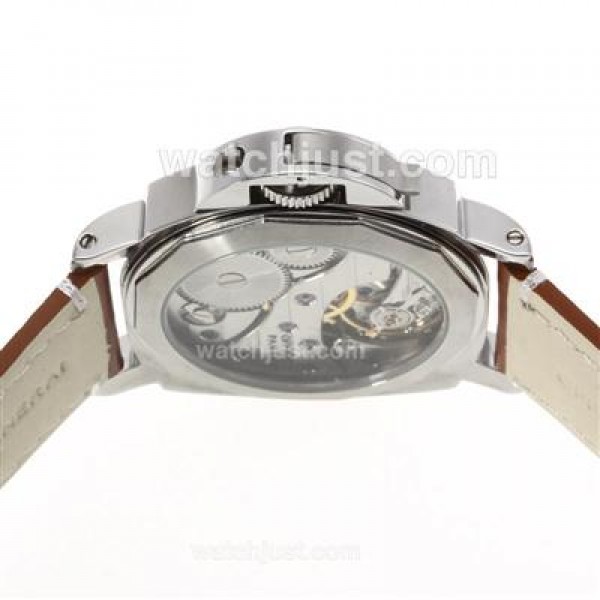 Panerai Luminor Marina PAM 113 Swan Neck Unitas 6497 Movement With White Dial