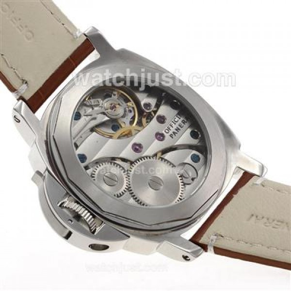 Panerai Luminor Marina PAM 113 Swan Neck Unitas 6497 Movement With White Dial