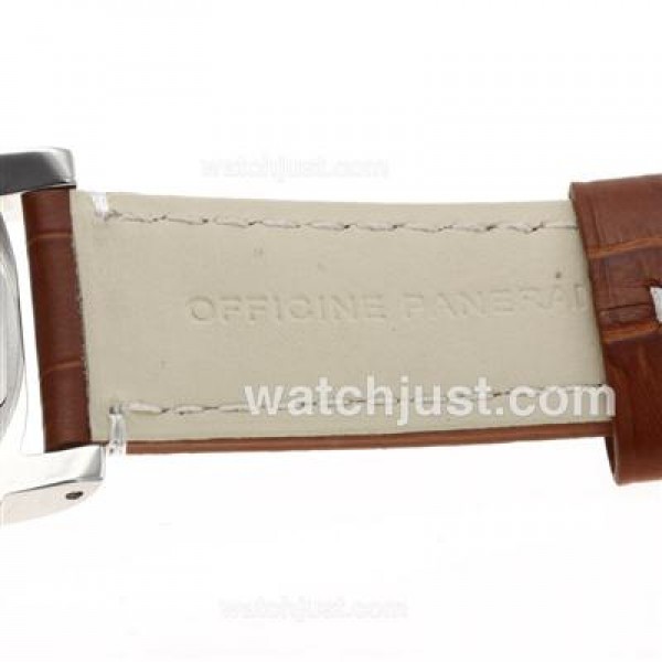 Panerai Luminor Marina PAM 113 Swan Neck Unitas 6497 Movement With White Dial