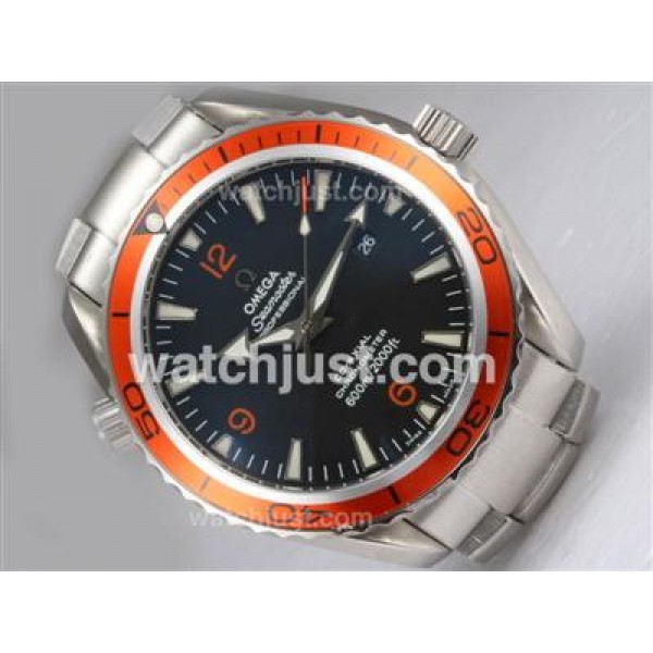 Omega Seamaster Planet Ocean AR Coating with Black Dial Same Chassis As Swiss ETA Version-High Quality