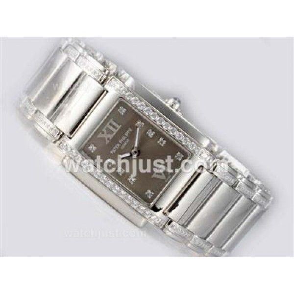Patek Philippe Ref.4910 Swiss ETA Movement Diamond Bezel and Marking with Gray Dial Lady Model