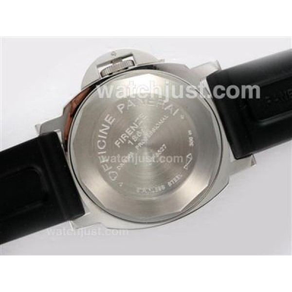 Panerai Luminor Submersible PAM24 Swiss Valjoux 7750 Movement Black Dial with Rubber Strap