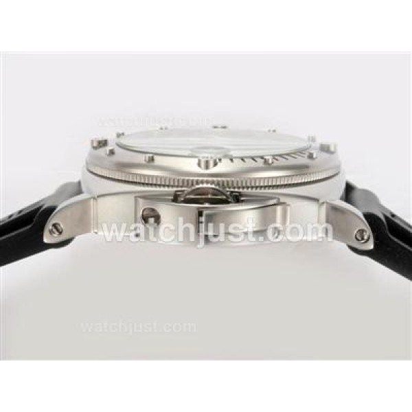 Panerai Luminor Submersible PAM24 Swiss Valjoux 7750 Movement Black Dial with Rubber Strap