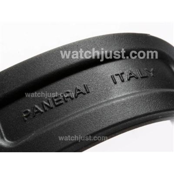 Panerai Luminor Submersible PAM24 Swiss Valjoux 7750 Movement Black Dial with Rubber Strap