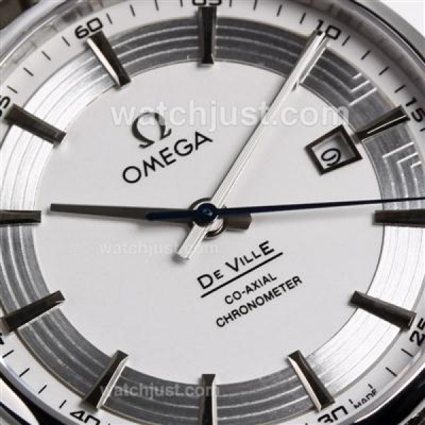 Omega Hour Vision See Thru Case Automatic with White Dial_High Quality