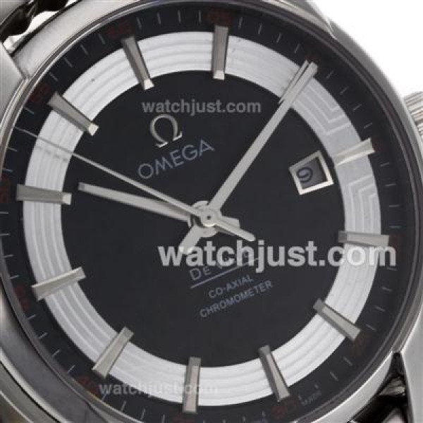 Omega Hour Vision See Thru Case Automatic with Black Dial-High quality