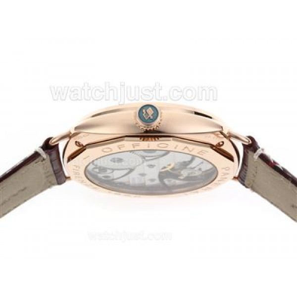 Panerai Radiomir Unitas 6497 Movement Rose Gold Case with Black Dial