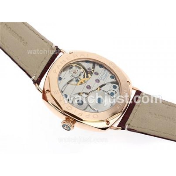 Panerai Radiomir Unitas 6497 Movement Rose Gold Case with Black Dial