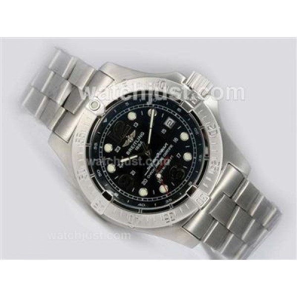 Breitling Super Ocean Steelfish Swiss ETA 2824 Movement AR Coating with Black Dial