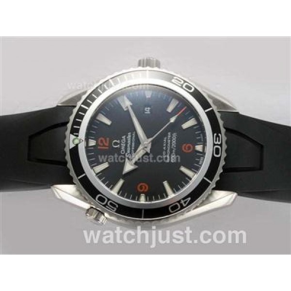 Omega Seamaster Planet Ocean Swiss ETA 2824 Movement with Rubber Strap