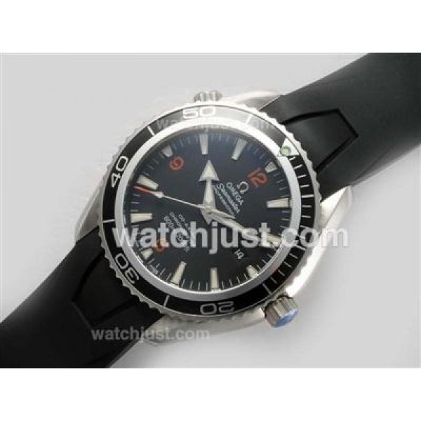 Omega Seamaster Planet Ocean Swiss ETA 2824 Movement with Rubber Strap