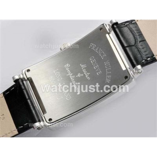 Franck Muller Long Island Automatic Diamond Bezel with White Dial